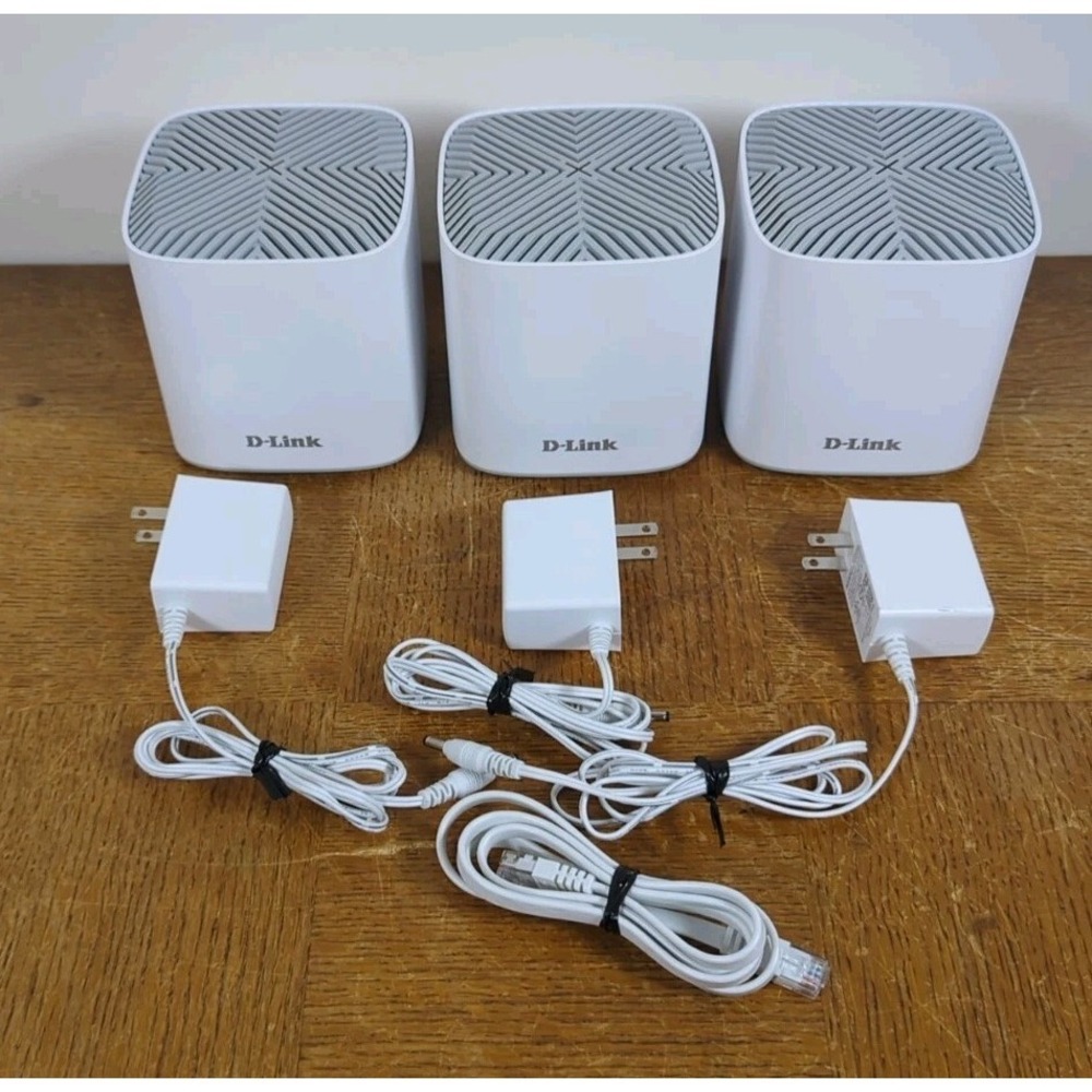 D-Link‎ COVR-X1863 Whole Home Mesh System - Set of 3 w/ Power Adapters - Tested
